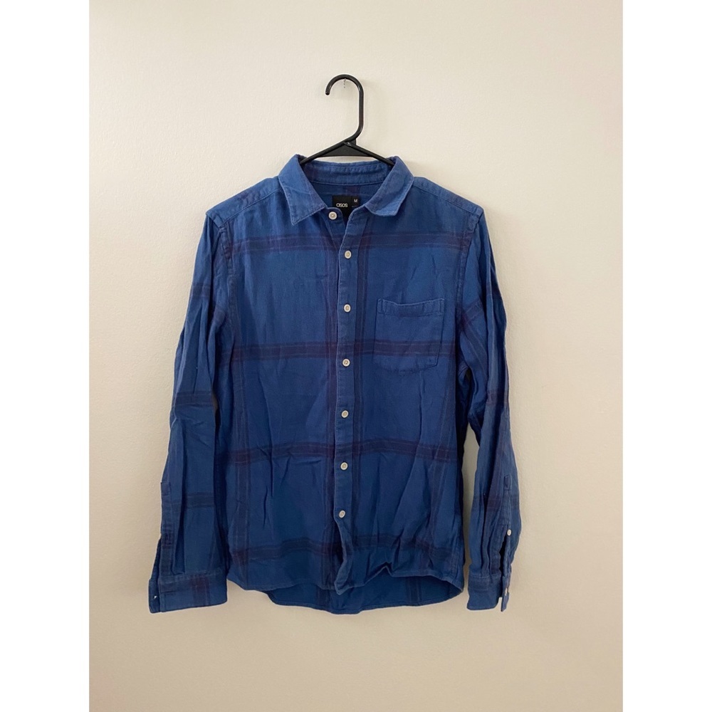 ASOS Blue Plaid Flannel Shirt